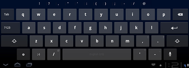 Android3.0Honeycombsoftkeyboard