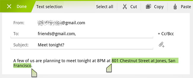 Android3.0textselection