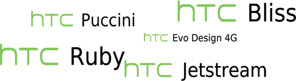 HTCunannouncedphones.Puccini,Bliss,Ruby,EvoDesign4GJetstream