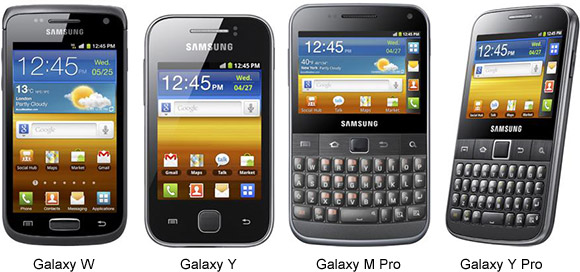 SamsungGalaxyW,GalaxyY,GalaxyMPro,GalaxyYPro