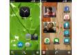 SymbianBellehomescreenwithcustomizedwidgetsrunning.Noticethenewtoggle-widgetsandthenewNear-FieldCommunictionsNFCswitch